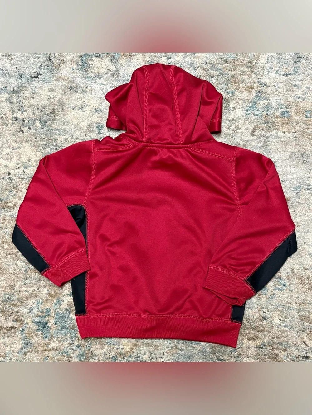 Nike Therma Fit Red Black Hoodie Sweatshirt Toddler Boys Size 3T